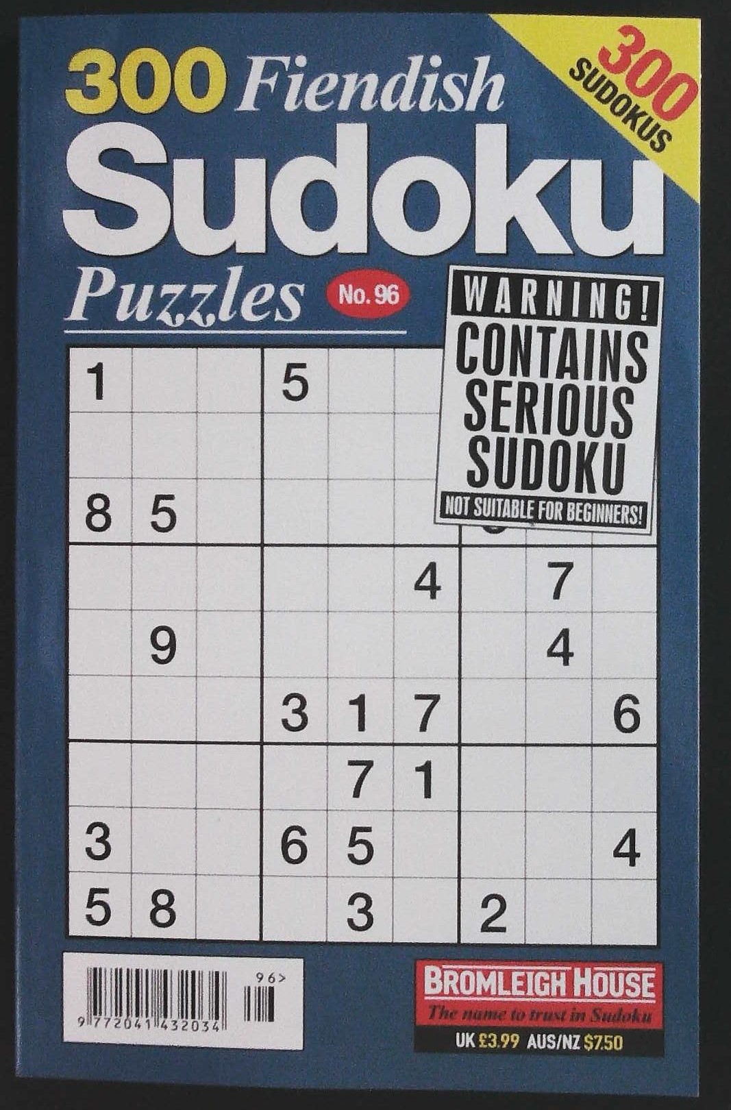 300 FIENDISH SUDOKU PUZZLE