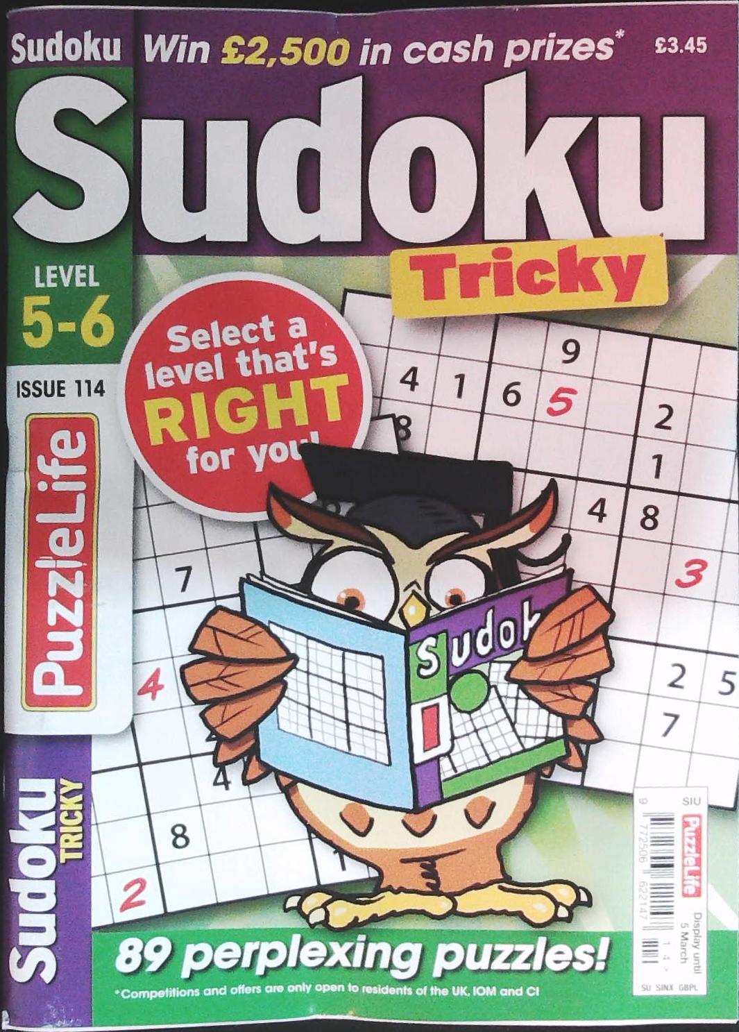 PUZZLELIFE SUDOKU LEVEL 5 AND 6