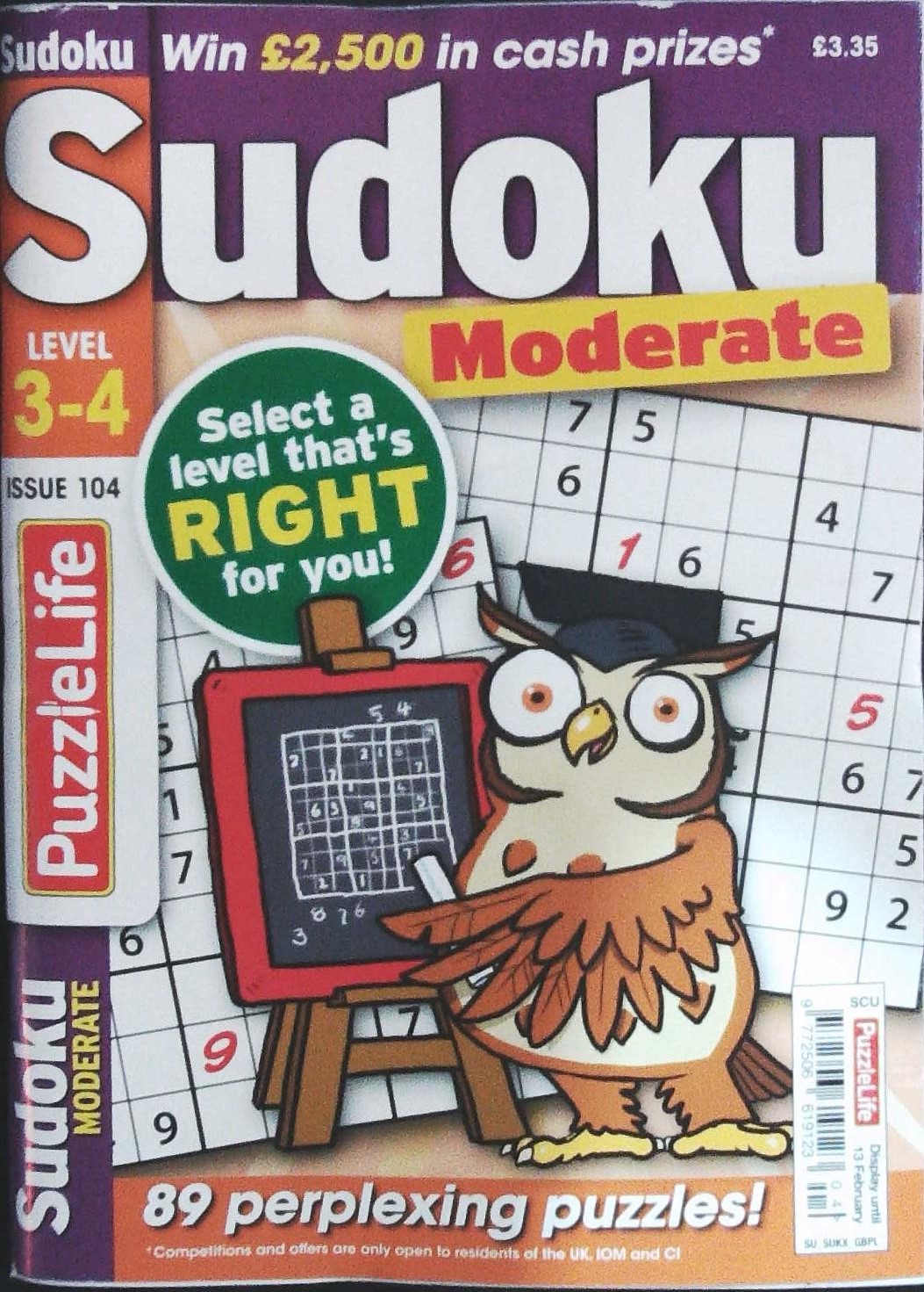 PUZZLELIFE SUDOKU LEVEL 3 AND 4