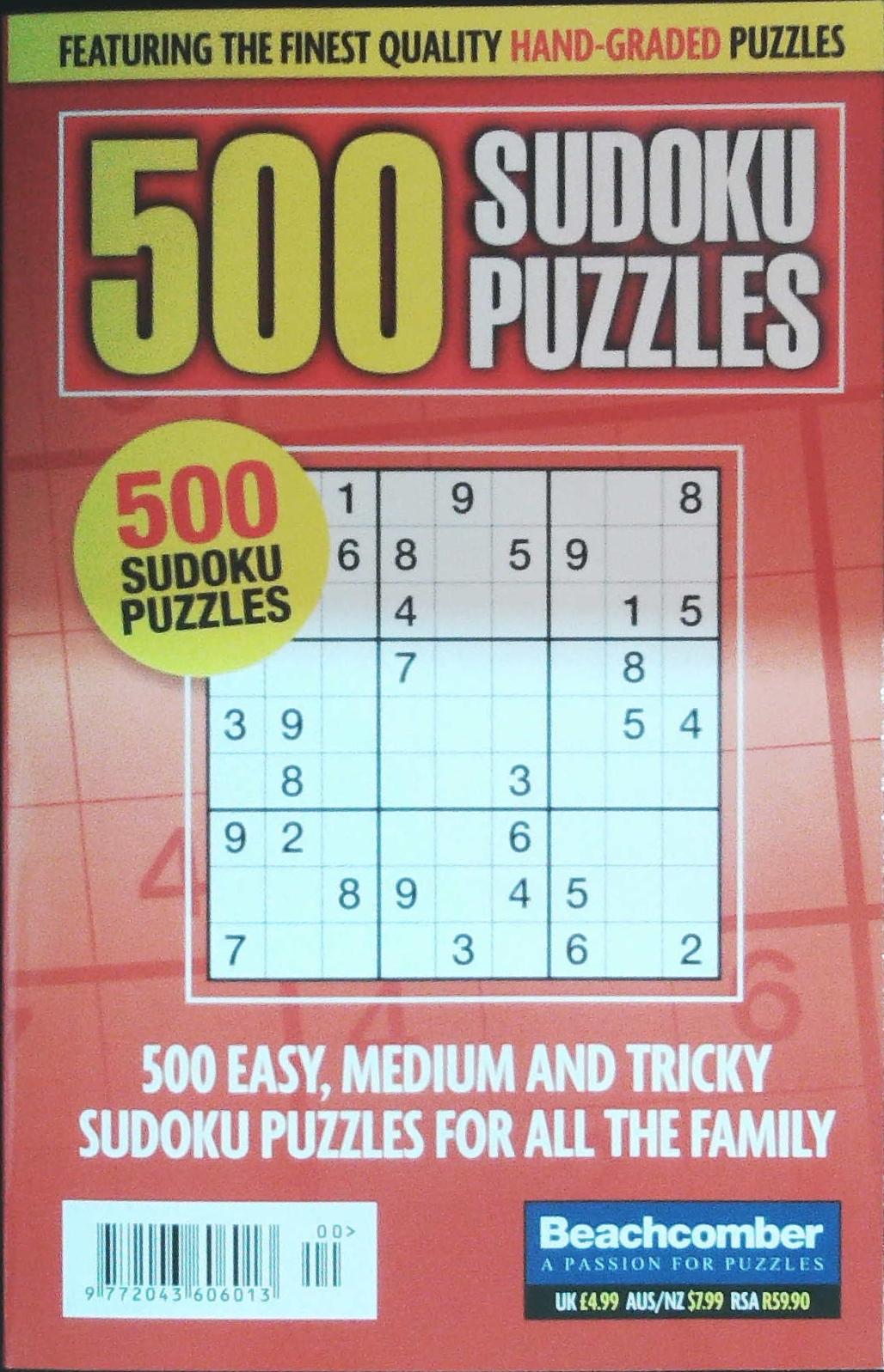 500 SUDOKU PUZZLES