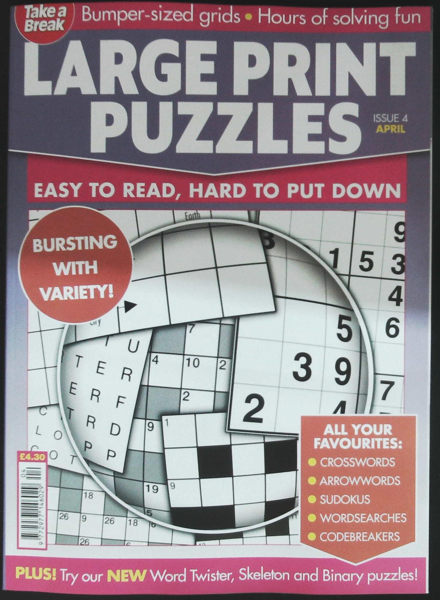 TAKE A BREAK LARGE PRINT PUZZLES