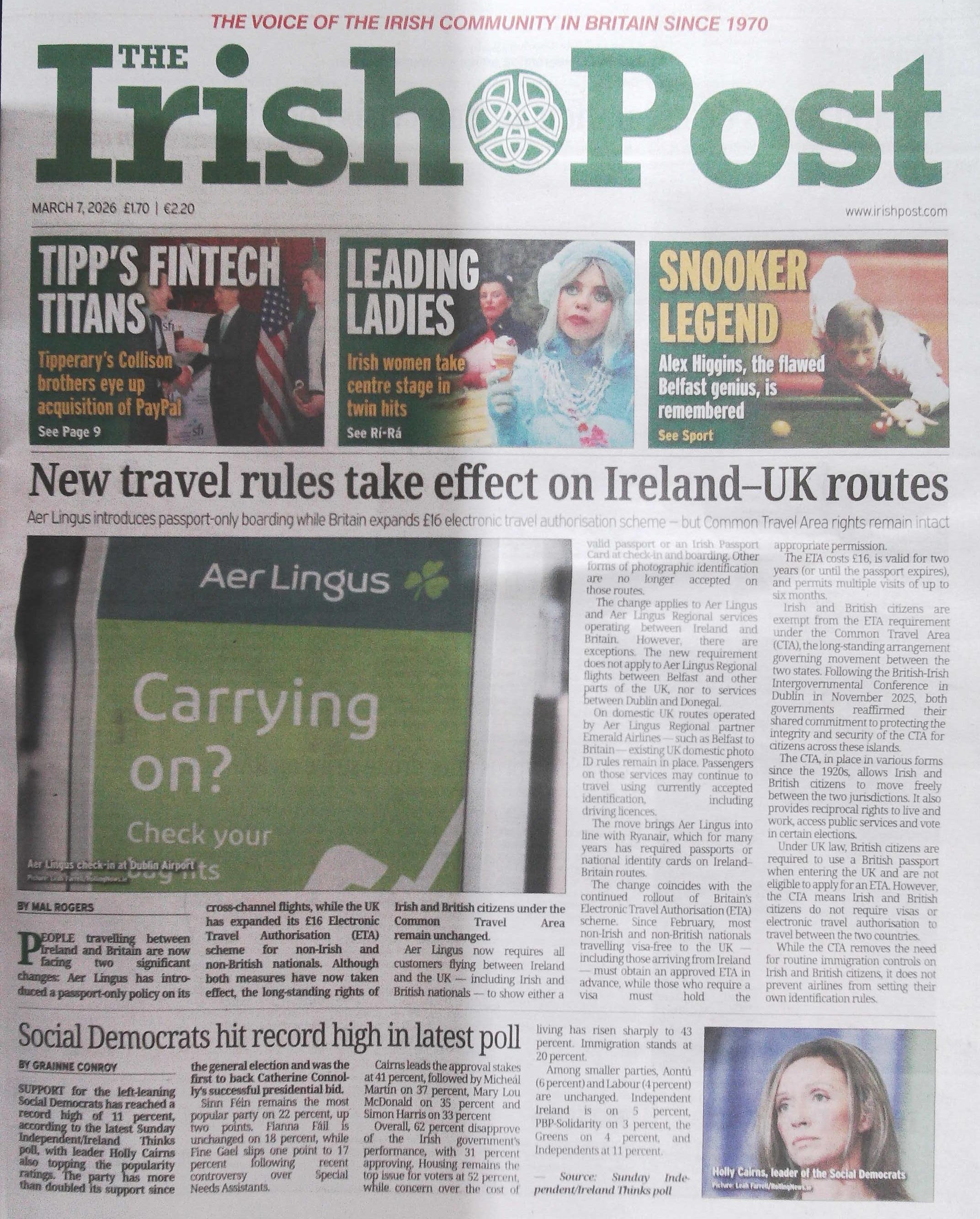 IRISH POST WEEKLY