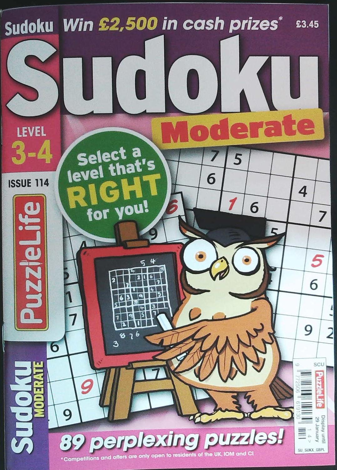 PUZZLELIFE SUDOKU LEVEL 3 AND 4