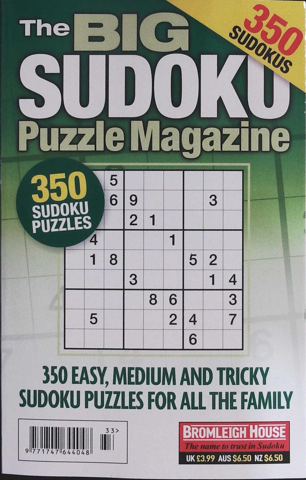 BIG SUDOKU PUZZLE MAGAZINE