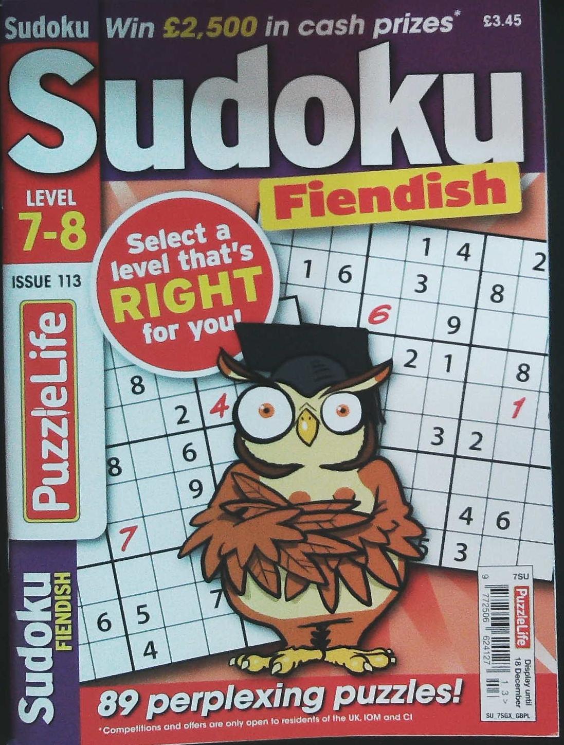 PUZZLELIFE SUDOKU LEVEL 7 AND 8