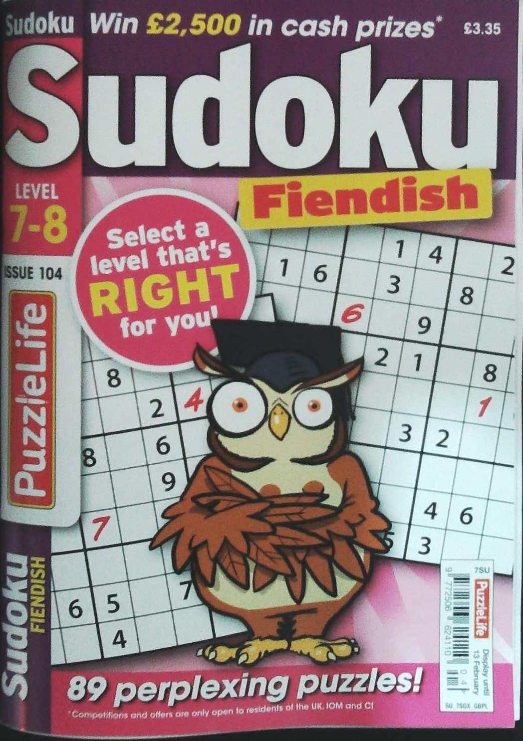 PUZZLELIFE SUDOKU LEVEL 7 AND 8