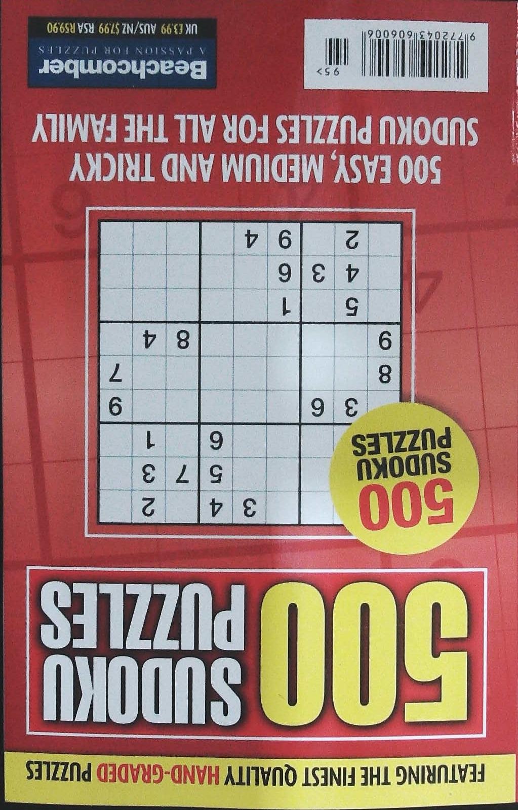 500 SUDOKU PUZZLES