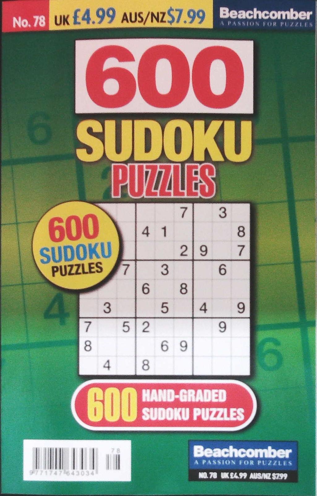 600 SUDOKU PUZZLES