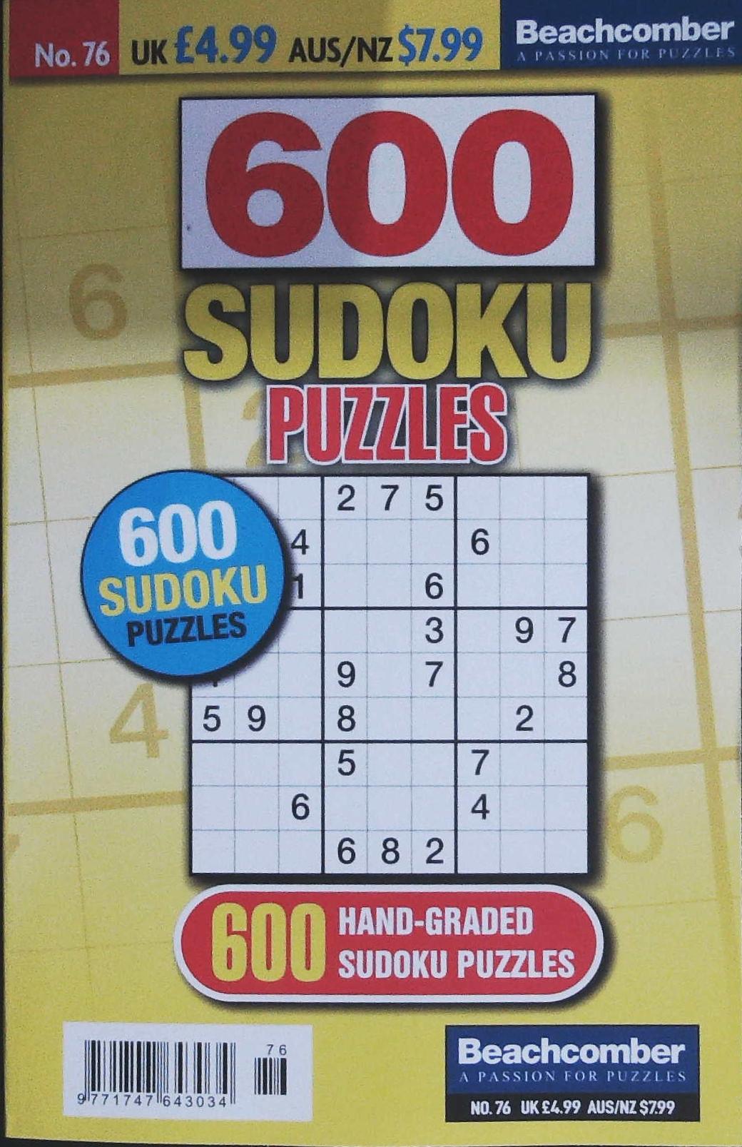 600 SUDOKU PUZZLES