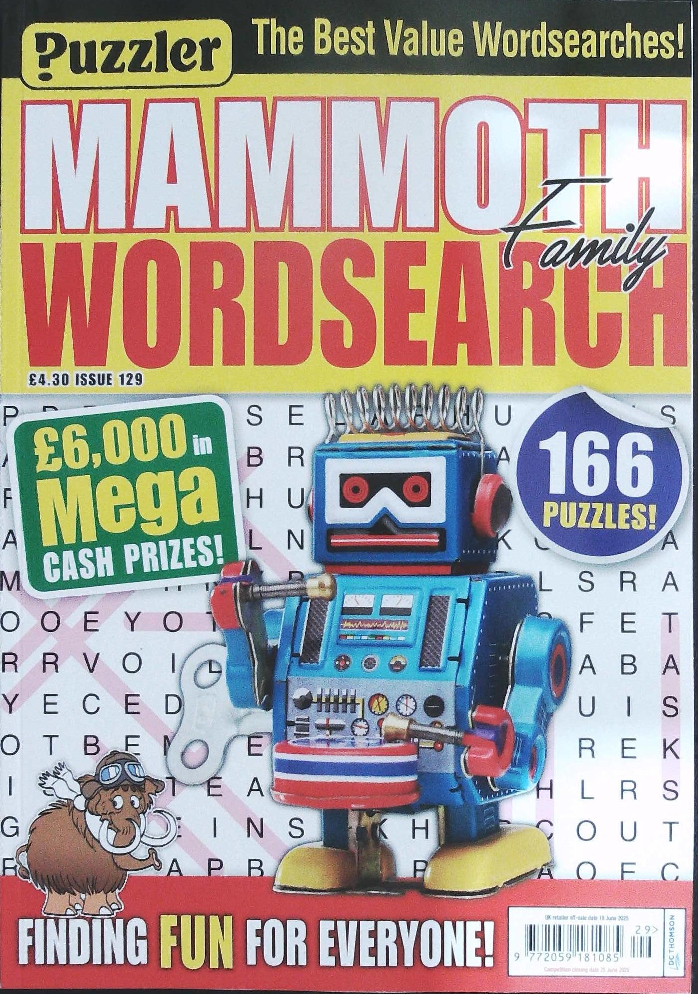 PUZZLER MAMMOTH FAMILY WORDSEARCH