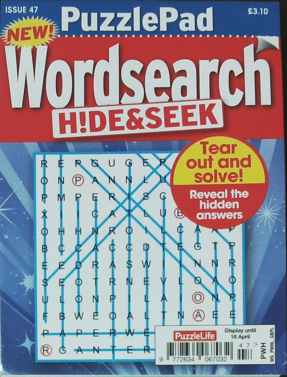 PUZZLELIFE PUZZLEPAD WORDSEARCH HIDE AND SEEK