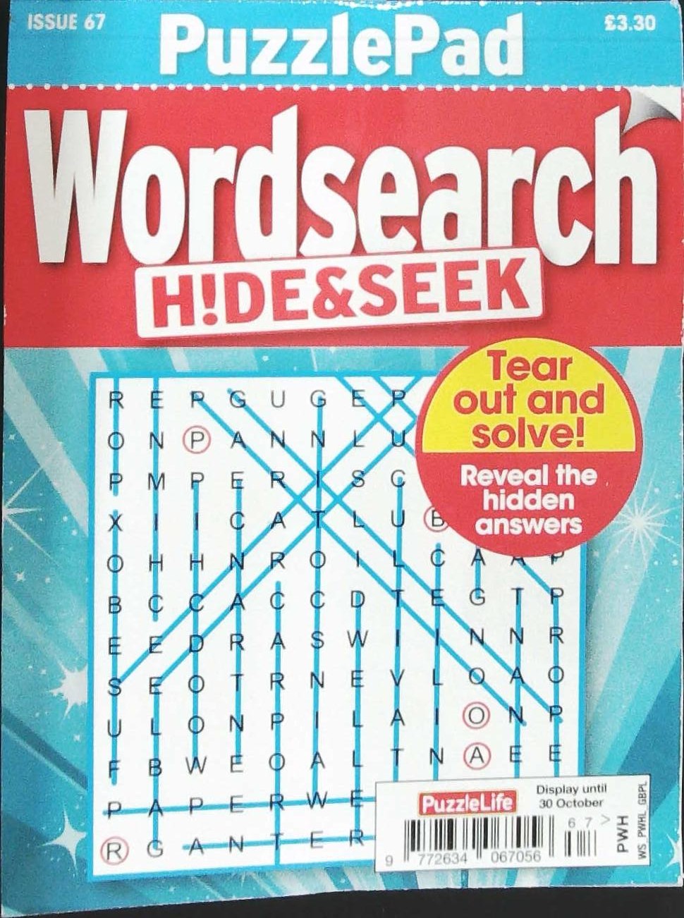 PUZZLELIFE PUZZLEPAD WORDSEARCH HIDE AND SEEK