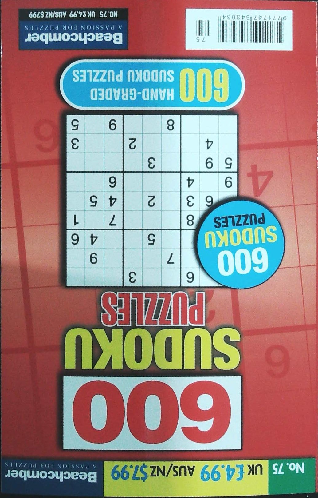 600 SUDOKU PUZZLES