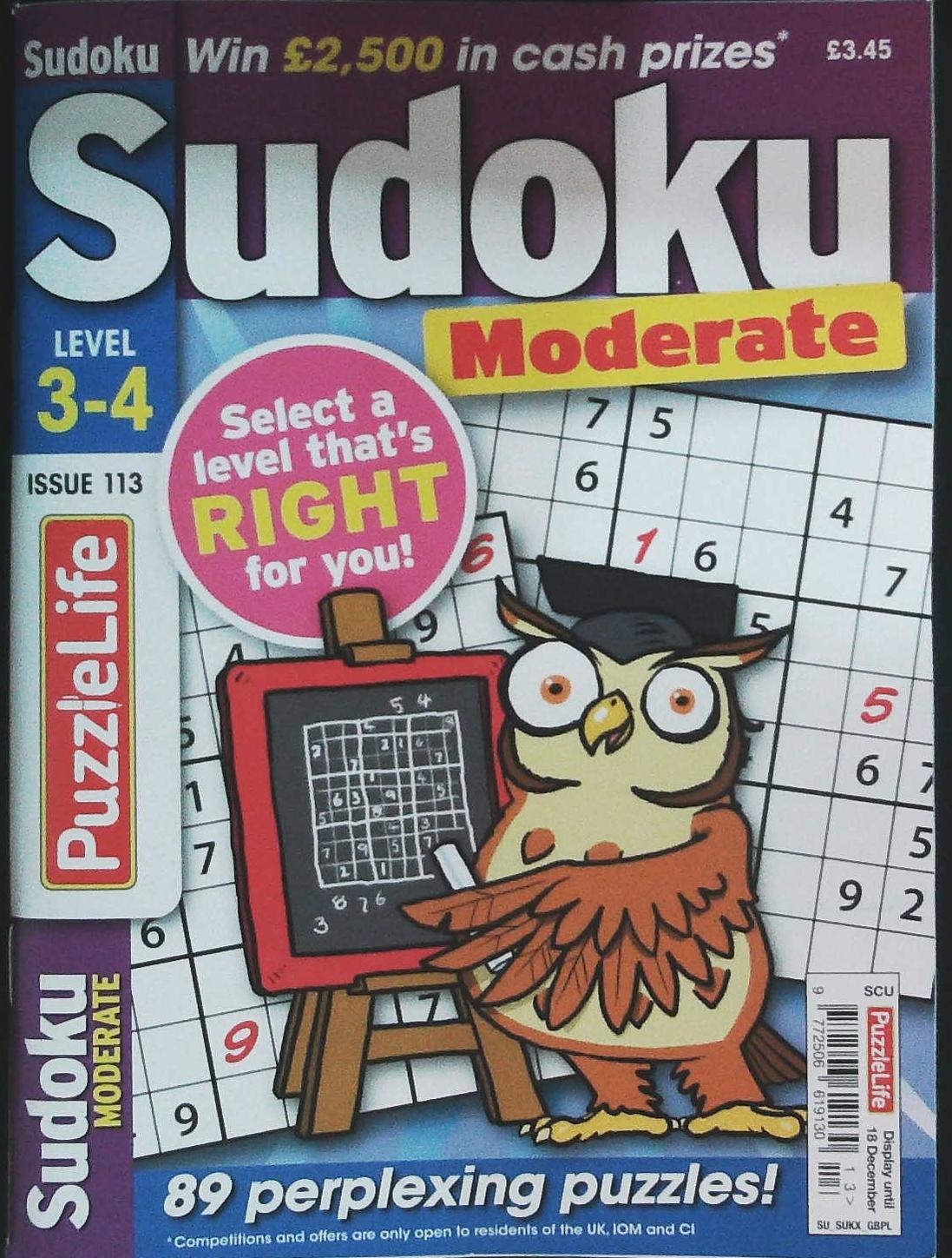 PUZZLELIFE SUDOKU LEVEL 3 AND 4