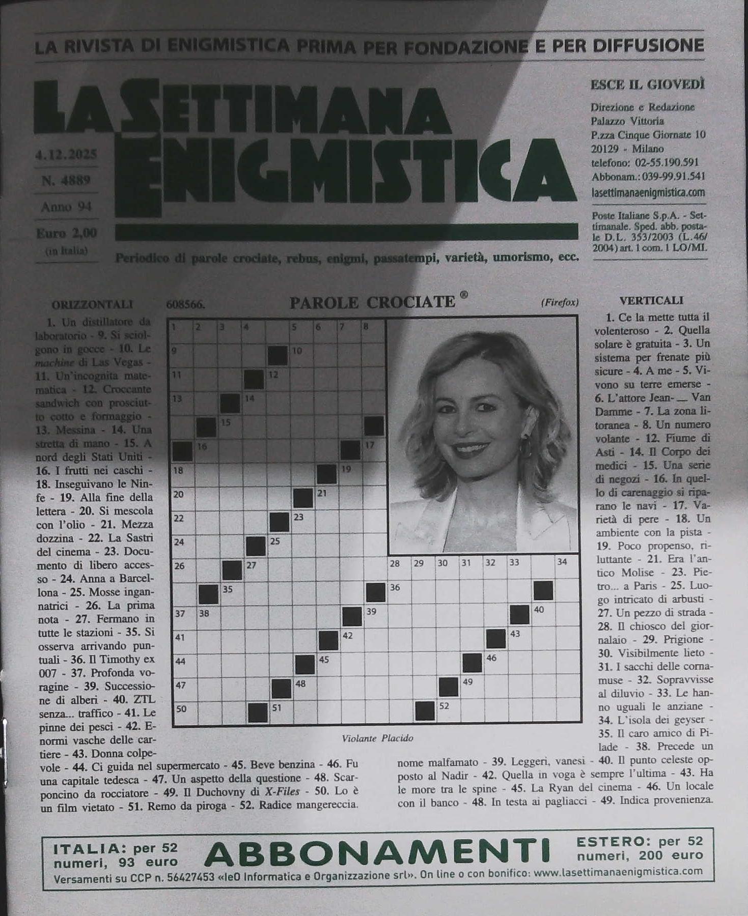 LA SETTIMANA ENIGMISTICA
