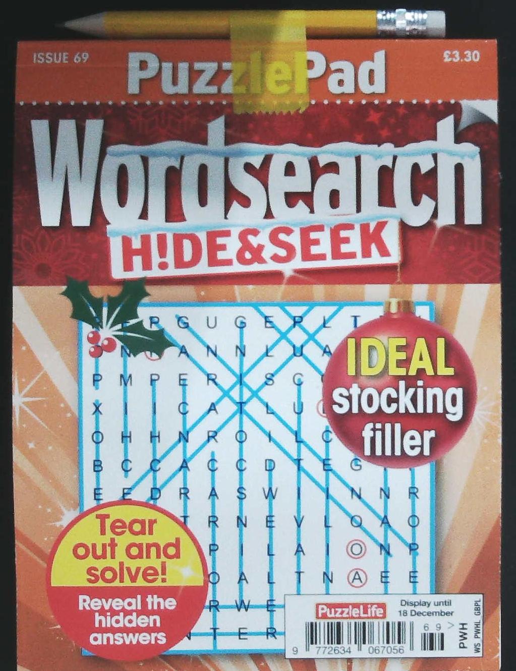PUZZLELIFE PUZZLEPAD WORDSEARCH HIDE AND SEEK
