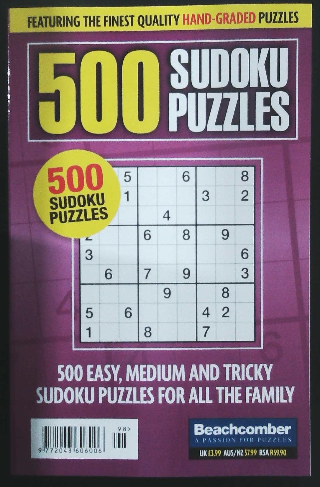 500 SUDOKU PUZZLES