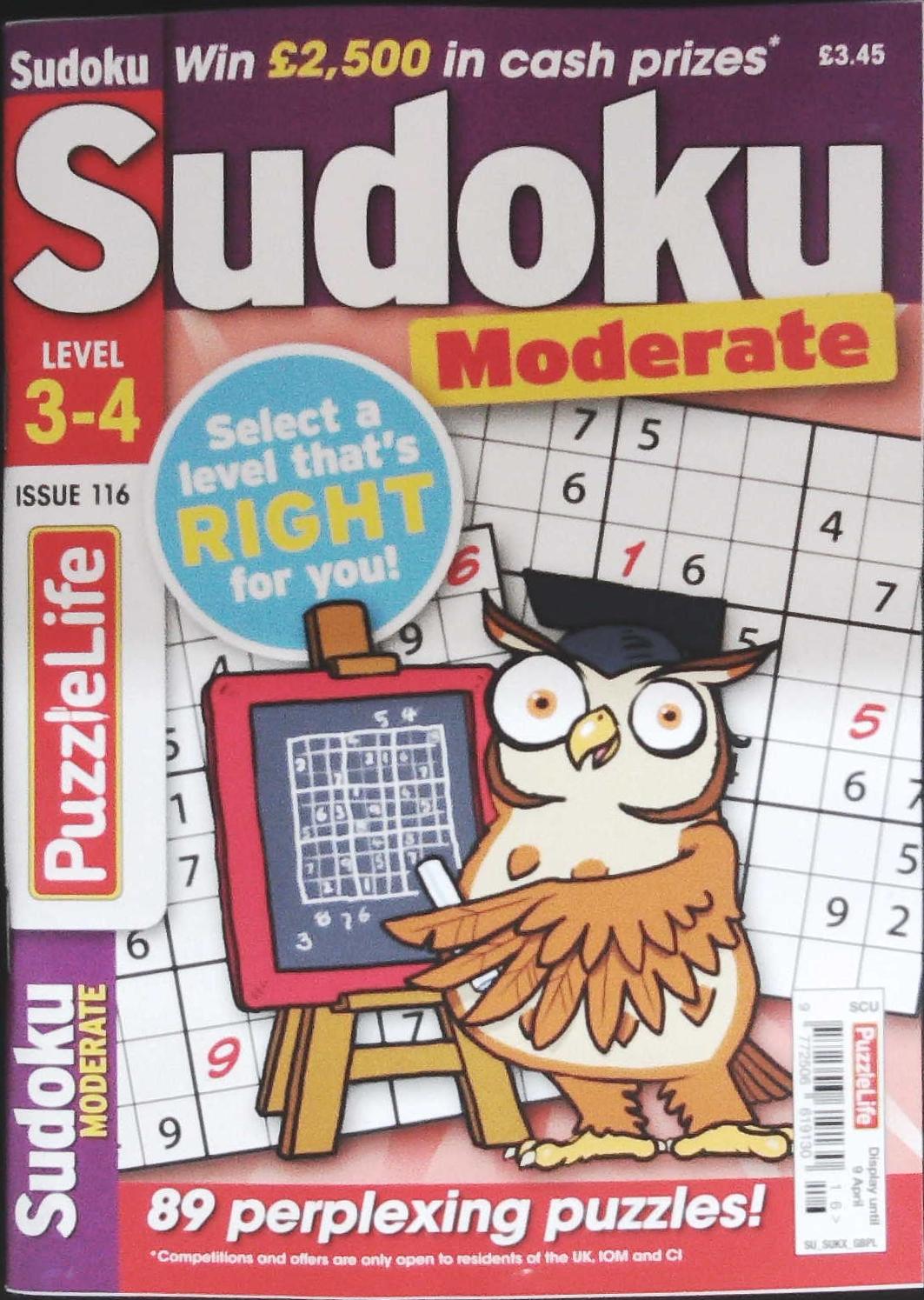 PUZZLELIFE SUDOKU LEVEL 3 AND 4