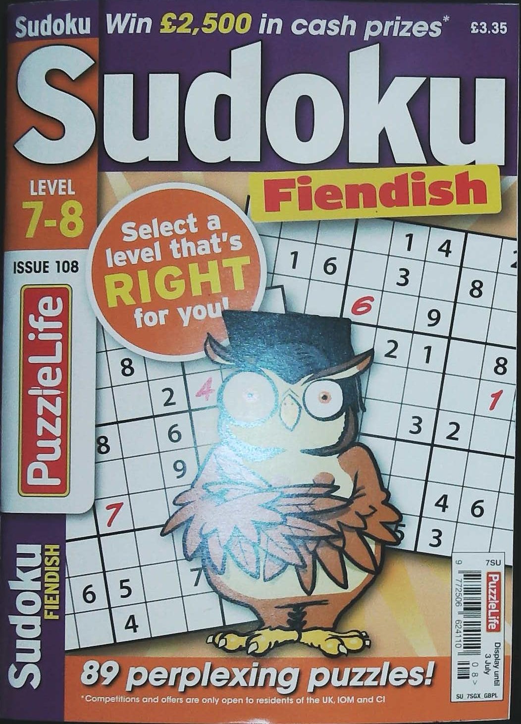 PUZZLELIFE SUDOKU LEVEL 7 AND 8