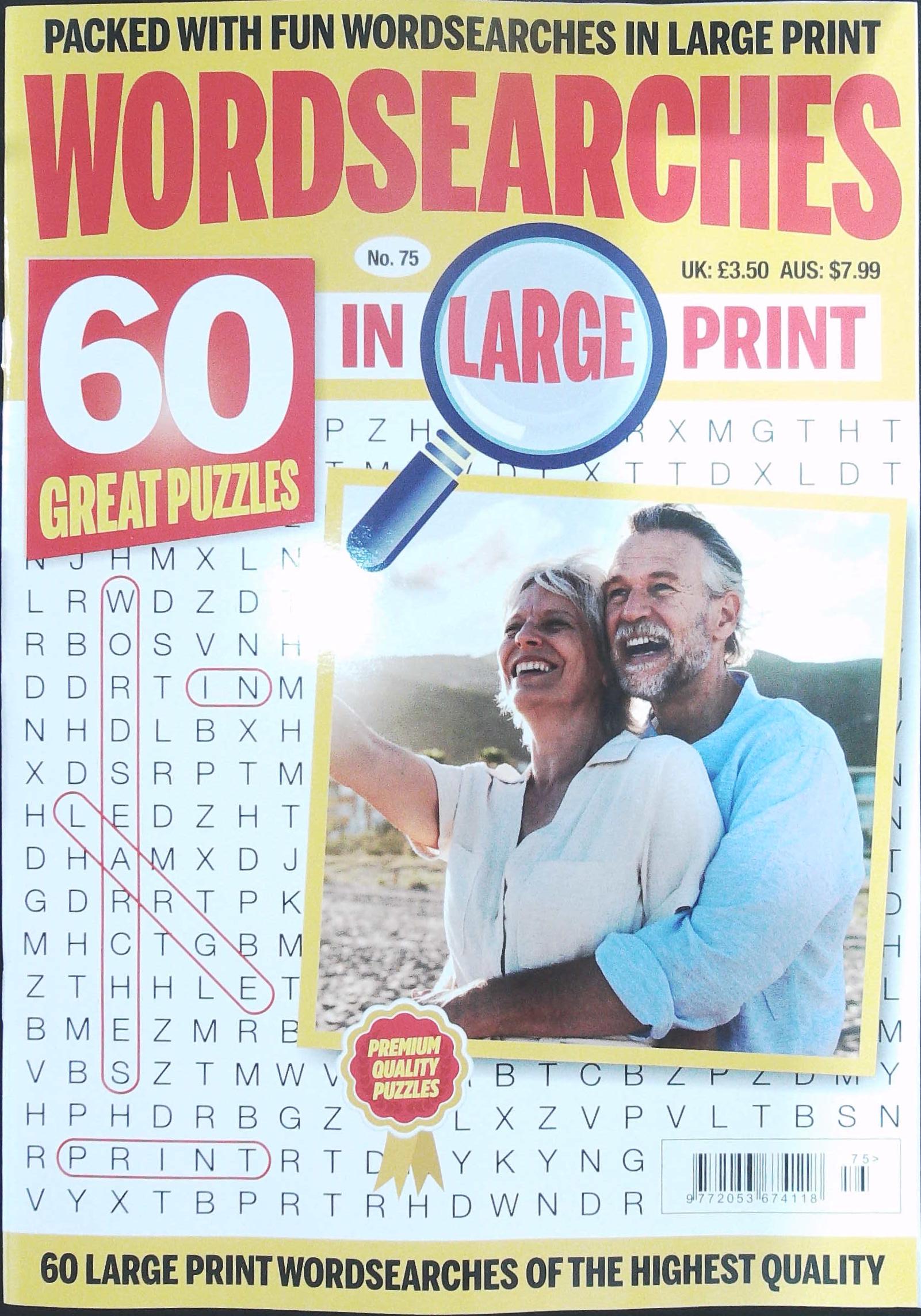 WORDSEARCHES IN LARGE PRINT