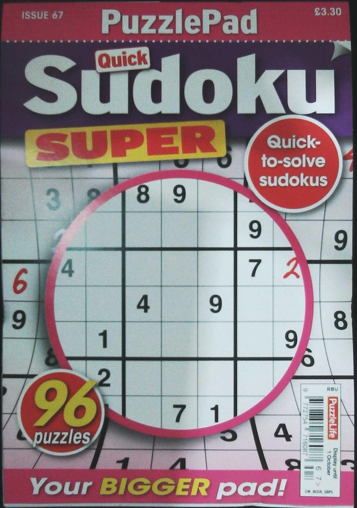 PUZZLELIFE PUZZLEPAD QUICK SUDOKU SUPER