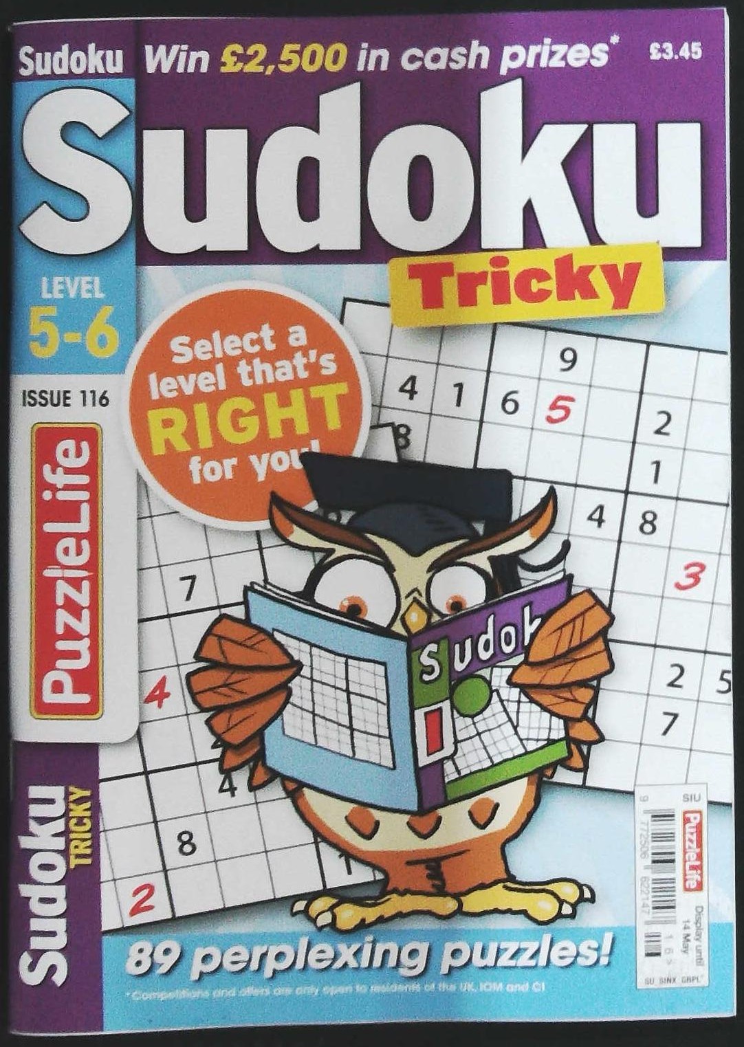 Buy PUZZLELIFE SUDOKU LEVEL 5 AND 6 from Magazine Supermarket