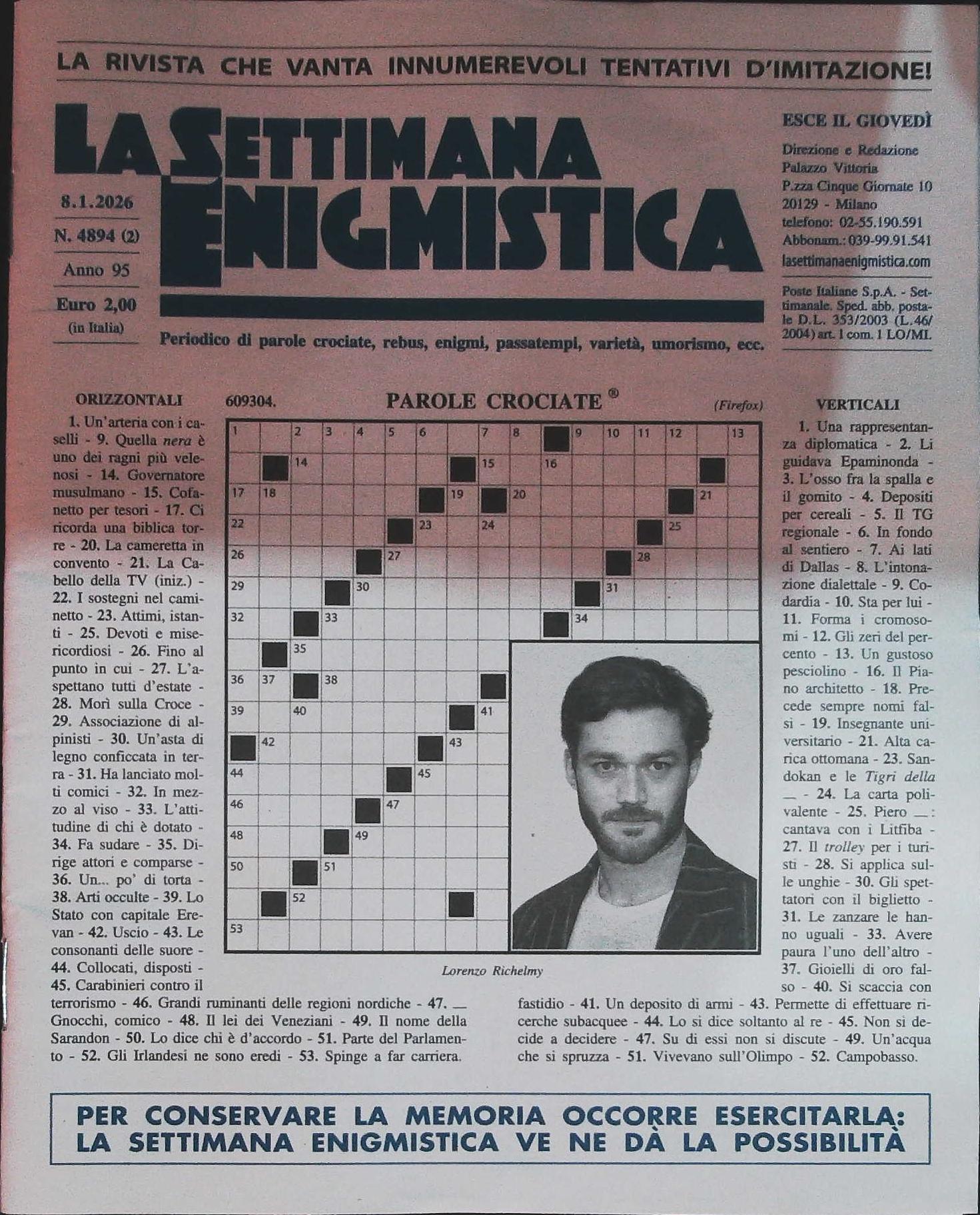 LA SETTIMANA ENIGMISTICA