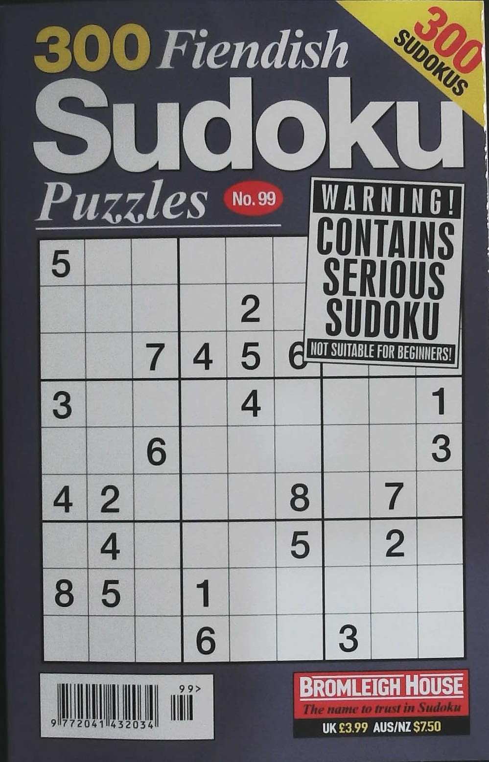 300 FIENDISH SUDOKU PUZZLE