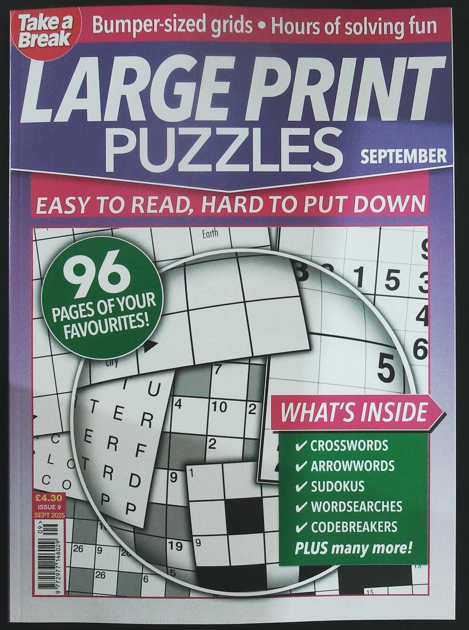 TAKE A BREAK LARGE PRINT PUZZLES