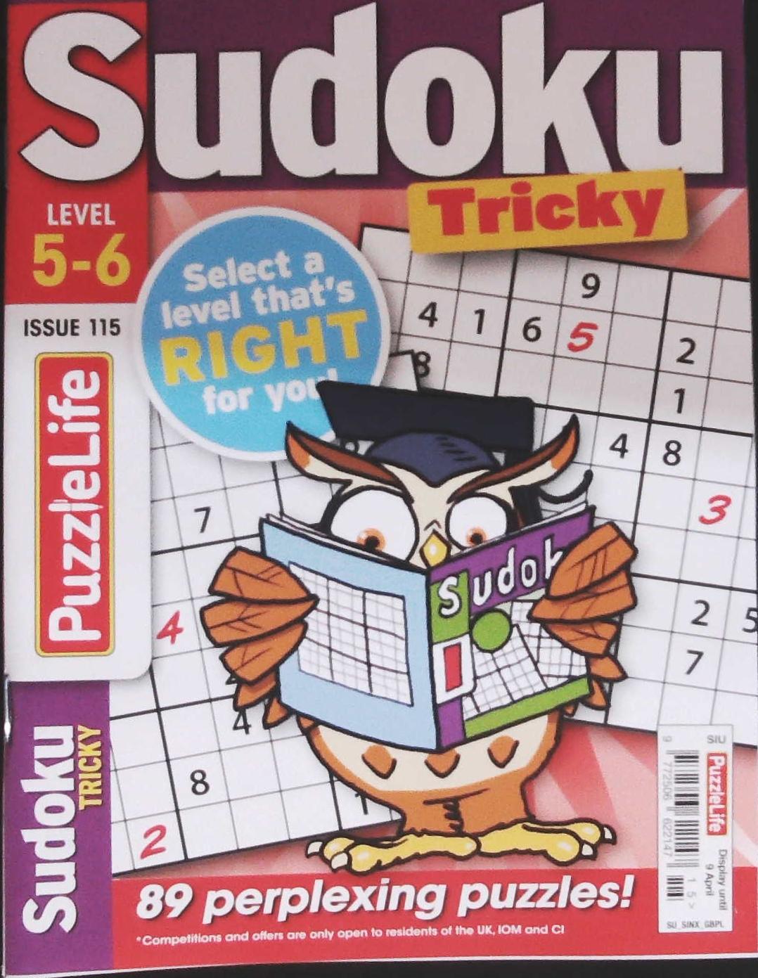 PUZZLELIFE SUDOKU LEVEL 5 AND 6