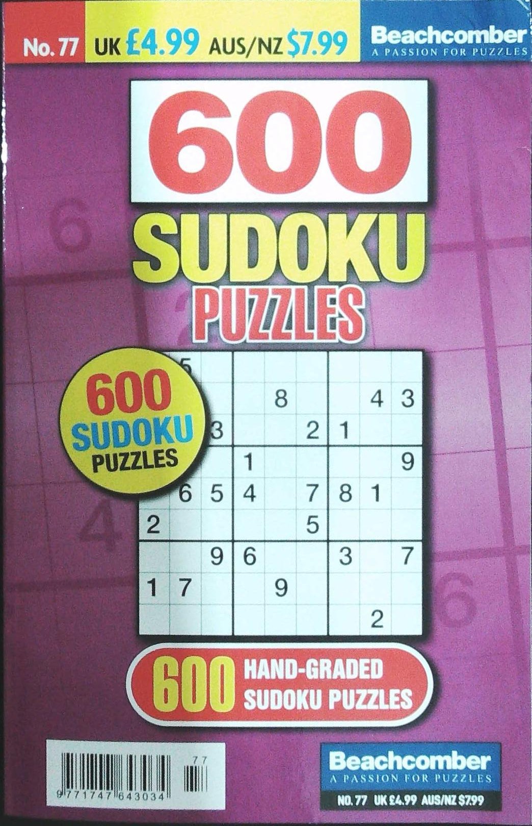 600 SUDOKU PUZZLES