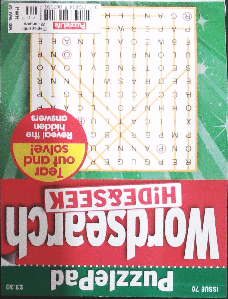 PUZZLELIFE PUZZLEPAD WORDSEARCH HIDE AND SEEK