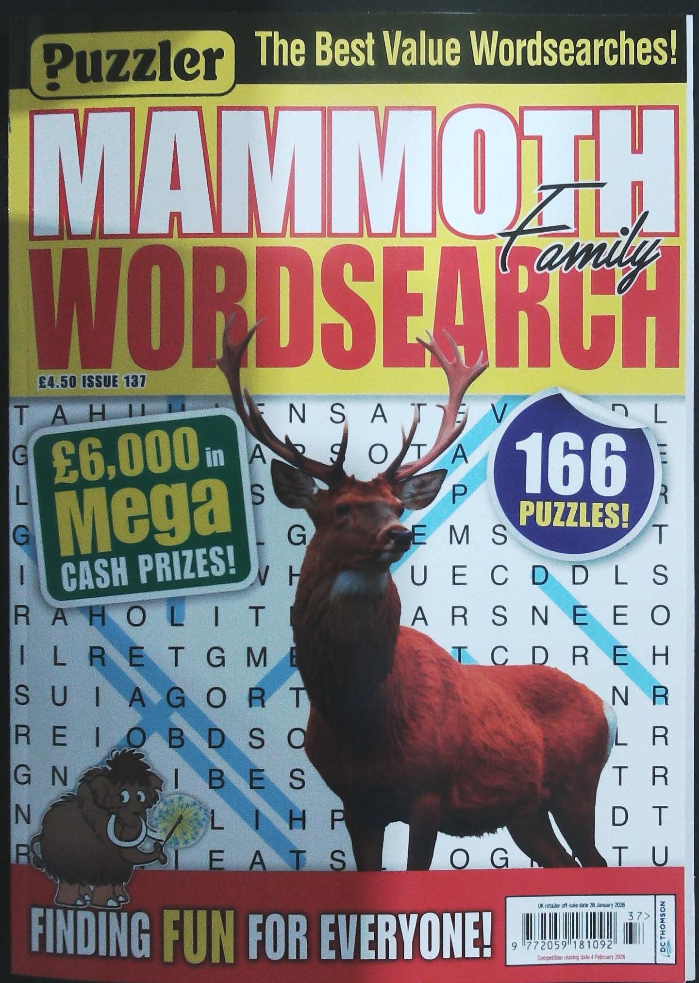 PUZZLER MAMMOTH FAMILY WORDSEARCH