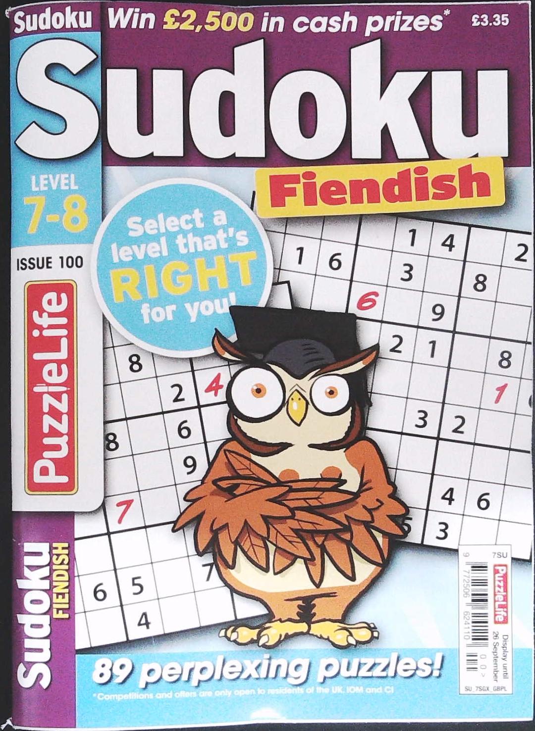 PUZZLELIFE SUDOKU LEVEL 7 AND 8